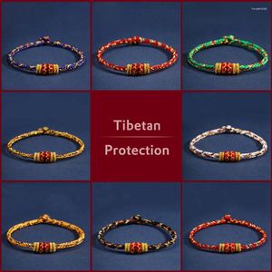 Braccialetti con ciondoli Bracciale con cordino rosso multicolore per uomini e donne Corda Protezione fortunata Filo per cravatta intrecciato tibetano fatto a mano Surfista