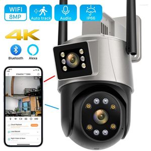 Dual Lens PTZ IP Camera Outdoor AI Human Detection CCTV Security Color Night Vision WiFi Surveillance ICSEE