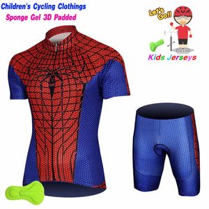 Bike Kids Short Sleeve Cycling Jersey Set Children Breathable Clothing Boy and girl Summer Quick Dry Bicycle Wear 240202