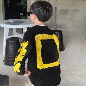 Çocuk Toddler T-Shirts Pamuklu Bebek Kız Kızlar Kısa Kol T-Shirt Giysileri Çocuk Tasarımcı Çocuklar Siyah Beyaz Tees