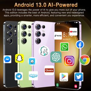 Brandneues S23 Ultra Android Smartphone 6,7 Zoll HD Vollbild Face ID 16GB+1TB Mobiltelefone Globale Version 3G 4G 5G Handy