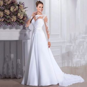 2024 elegante Spitze Boho Brautkleider mit langer Schleppe Tief sexy Spitzenkorsett Plus Size Brautkleider Sweep Train Shinny Beach Mi Dress neues Brautkleid Vestidos de Novia