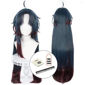 Party Supplies HOLOUN Honkai Star Rail Game Blade Cosplay Wig Rose Net Heat Resistant Synthetic Fiber Comb Hairpin Adjustable Halloween