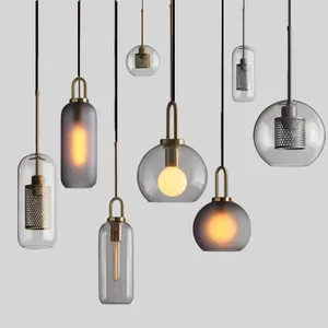 Pendant Lamps Nordic Modern Vintage Lamp Style Loft Restaurant Living Room Bar Bedside Glass Light Industrial Lighting Hanging Indoor