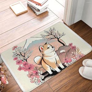 Carpets Bath Non-Slip Carpet Edgy Shiba Inu With Japanese Art Style Bedroom Mat Entrance Door Doormat Floor Decor Rug