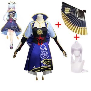 Gra Anime Genshin Impact Princess Kamisato Ayaka Cosplay Costume Halloween Women's Funny Comic Show Costume dla dorosłych Q0821235H