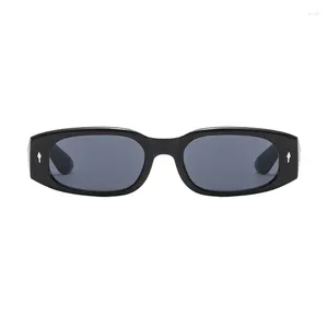 Sunglasses Personalized Trendy Sun Glasses Rice Nails Fashion Versatile Small Frame Wide Edge Mirror Leg Design Female