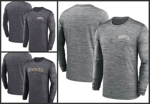 New Orleans''Saints''men Heather Grey Sideline Team Velocity Performance Long Sleeve T-shirt