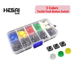 Smart Home Control 5 Kolory 12 7,3 mm Micro Switch Button Tact Cap Wciśnij Momentowe 25pcs/zestaw