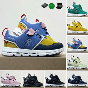 20211 Cloud Play Kids Running Shoes Designer Classics Black Midnight Blue Mustard Yellow Seedling Green Marshmallow Pink Mint Green Babys Outdoor Sneakers 22-35