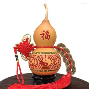 Decorative Figurines Natual Gourd With Pattern Cosplay Hulu Hulou Calabash Home Table Decor Chinese Pumpkin Decoration Ornament Gifts