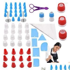 Baking & Pastry Tools Baking Tools Cake Decorating Kit 65 Pieces Set Pi Icing Bags And Tips For Frosting Cookie Cupcake Drop Delivery Dhbnz