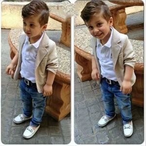 BABY Children Clothing Fashion Character Kids Casual Boys Cloting Sets Cute Coat Jacket Shirt Pants 3 Pcs Sport Sets CCS241 240201