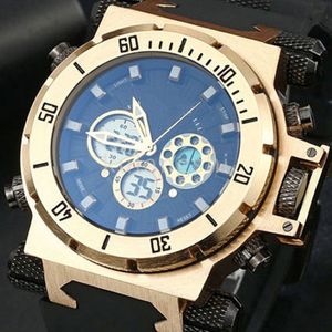 Classic luxury mens electronic watch multifunction waterproof wristwatch dual movement time calendar sports watches319S