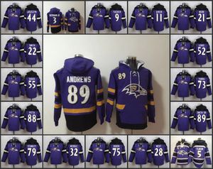 Baltimore''ravens''men #3 Odell Beckham Jr. 89 Mark Andrews 5 Joe Flacco 9 Justin Tucker Ageless Must-Have Have-Up Houllover Hoodie