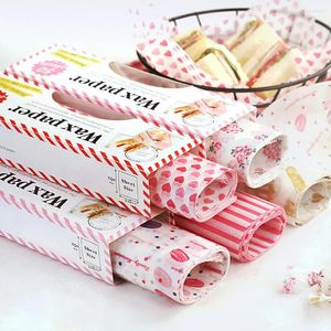 Bakningsverktyg 10/50st Food Wax Paper Grade Grease Cake Wrappers Wrapping For Bread Candy Fries Oilpapp Kök