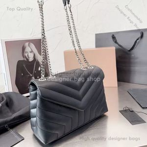 дизайнерская сумка большая сумка Hot Square Fat Loulou Chain Bag Натуральная кожа Женская сумка через плечо Сумки на плечо большой вместимости 5A Качественная стеганая дизайнерская сумка-мессенджер