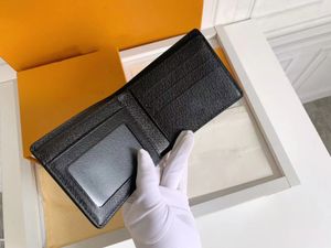 Yüksek kaliteli moda fermuarlı tasarımcı cüzdan kartı ve madeni para ünlü cüzdan deri cüzdan klip klip cüzdan ücretsiz hediye box60930