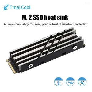 Datorkylningar Aluminiumlegering hårddisk kylfläns PC-tillbehör CNC M2 SSD Cooler dubbelsidig termisk padersättning för NVME