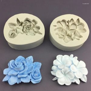 Baking Moulds Flower Shape Silicone Cake Mold Gardenia Plumeria Rubra Soap Fondant Molds Cupcake Jelly Candy Chocolate Decoration Tools