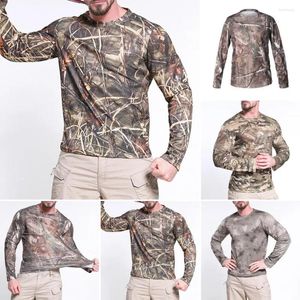 Men's T Shirts Vintage Long Sleeve Shirt Autumn Round Neck Tees Camouflage Print Pattern Military Clothes Casual Oversized T-shirt Tops