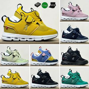 2024 Cloud Kids Shoes Sports Outdoor Athletic UNC Black Children White Boys Girls Casual Fashion Sneakers Kid Walking Toddler Sneaker's Size 22-35
