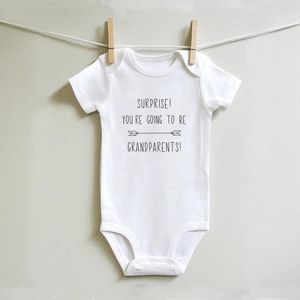 Strampler „You Are Going To Be Grandparents“, lustiger Briefdruck, Baby-Einteiler, Schwangerschaftsankündigung, Kleidung, Baumwolle, Jungen- und Mädchen-Body
