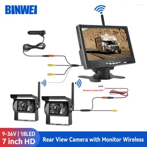Parkeringskamera Monitor Wireless 24V Display Waterproof Night Vision Bakre 7 tum Skärm för lastbil RV