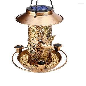Other Bird Supplies Solar Feeder For Outdoors Lights - Hanging Wild Birdfeeder Waterproof Feeders Outside House Retro Garden