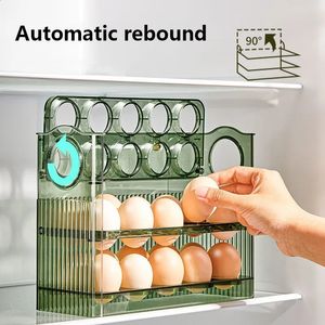 Egg Storage Box Refrigerator Organizer Food Containers Freshkeeping Case Holder Tray Dispenser Kitchen Boxes 240125