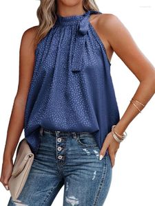 Blusas femininas verão leopardo impressão blusa feminina moda halterneck sem mangas escritório trabalho senhora camisa topos casual elegante