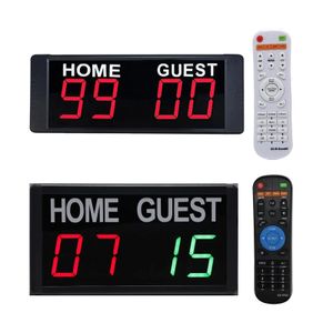 Montado na parede eletrônico digital placar temporizador controle remoto display led contagem pontuação keeper para badminton basquete esporte 240127