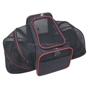Cat Carriers Crates Houses Carriers Large Cat-In-Bag Comfort Car Travel For Puppies Carrying Bag Breathable Grooming Vet-Visits Dr Dhsct