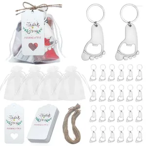 Bomboniera 30 set Forniture per baby show Regali per gli ospiti di nozze Sacchetto di caramelle Piedi Apribottiglie Genere Rivela Ricordi Decorazioni di compleanno