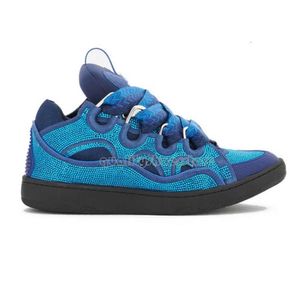 Sapatos casuais lav couro curb tênis designer sapatos mulheres extraordinária casual sneaker bezerro borracha nappa platformsole lan mens treinadores 150