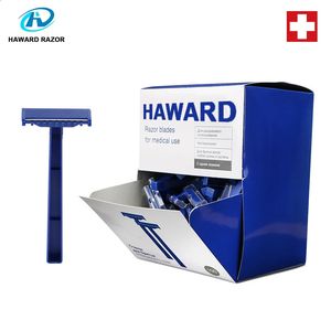 HAWARD Razor Wholesale 100 Pcs Single Blade Disposable Razor Tattoo Hair Removal Razor Sweden Stainless Steel Blade 240127