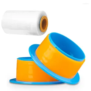 Storage Bags 2 Pcs PE Stretch Film Handle Handheld Plastic Hand Guard Anti-scratch Wrapper Winder Reusable