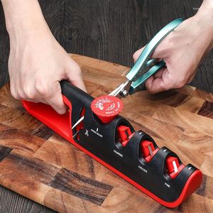 Altri accessori per coltelli Affilacoltelli da cucina Sistema di affilatura multifunzione Forbici 4 in 1 Regolazione dell'angolo Affilacoltelli Utensile per affilare i coltelli