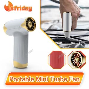 Car Washer Mini Turbo Jet Fan Handheld Powerful Dust Blower High Speed Turbine Hair Dryer For Computer Keyboard Rechargeable