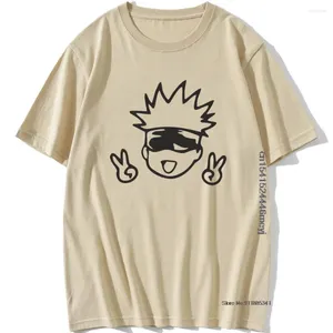 Мужские футболки футболка Манга японского аниме дзюдзюцу кайсен рубашка мужские забавные топы Годзё Сатору Юджи Итадори футболки с рисунком крутая футболка мужская 90-х годов