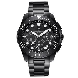 Pagani Design Watch Men Top Chronographステンレス鋼製クォーツ腕時計30m耐水性男性Clock294L