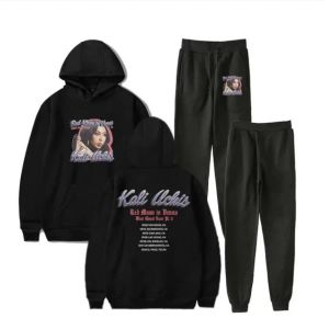 Kali Uchis Red Moon i Venus West Coast Tour Men's Sportswear Set Casual Tracksuit Two Piece Set Top and Pants Sportswear Suit