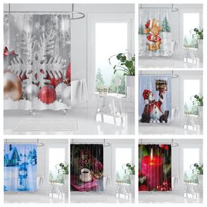 Shower Curtains Home For Bathroom Christmas Animals Waterproof Fabric Modern Curtain 180x200 240x200