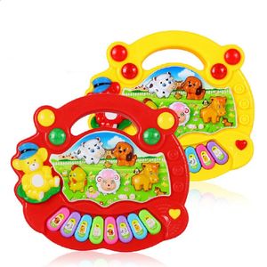 Kids Baby Musical Toy with Animal Sound Piano Keyboard Electric Flashing Music Instrument Early Educational Toys for Children 240124