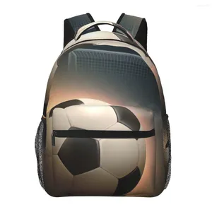 Sırt çantası erkek kadın futbol topu çelik gol okul çantası kadın erkek 2024 moda çantası öğrenci kitap paketi