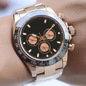 AAA Crown Logo High Quality Sapphire Mens Luxury Brand Watch Ceramics Design 40mm rostfritt stål Automatisk mekanisk klockrörelse Male Watchbox Relogio Gift