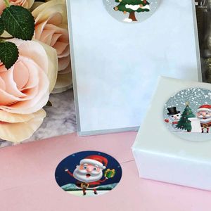 Wrap Prezent 500pcs Dekoracja Etykiety Snowman Wesołych Świąt Pieking Santa Cartoon Year Opublikowana wystrój