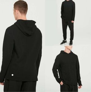 Lu l Men hoodie varm håller skjorta med lång ärm som kör träning t skjortor andas rider topp casual tröja mens designer mode634