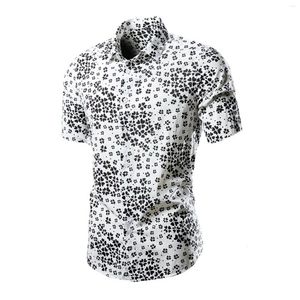 Men's T Shirts 2024 Summer Multi Colored Mens Leotard Bodysuit Slå ner krage Crotch Shirt Top Blus Novelty