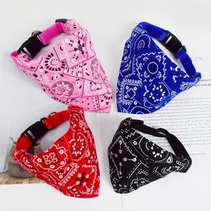 Hundhalsar Pet Bandana Collar Scarf For Dogs Valp Cat Small Medium Stor justerbar rödblå svartrosa stilfull